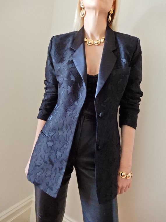 DESIGNER Style-Luxury 80s 90s Runway Black Oversiz