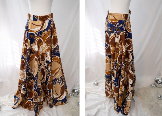 1970s Paisley Maxi Skirt