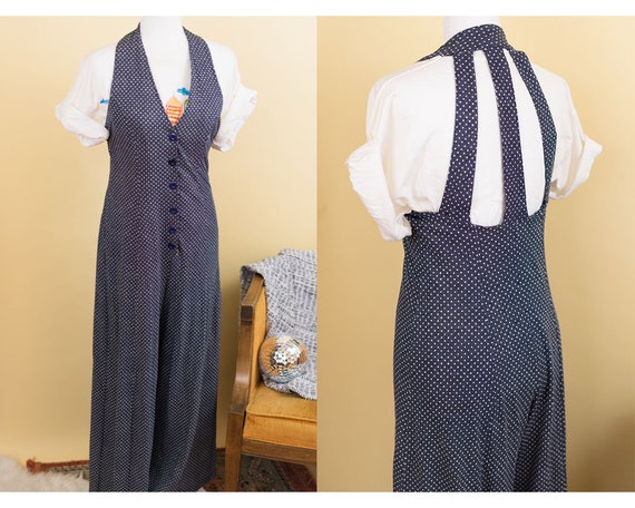 1980s Wide Leg Jumpsuit