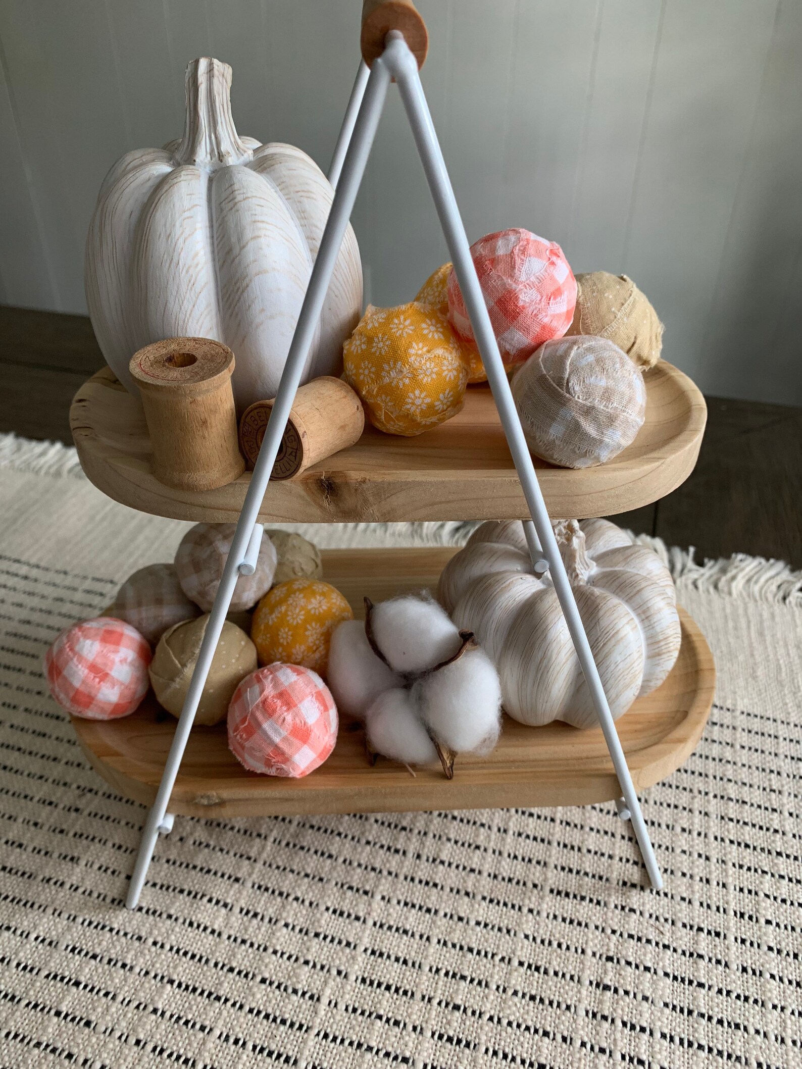 Farmhouse Rag ball dough bowl fillers for Fall Autumn decor Etsy