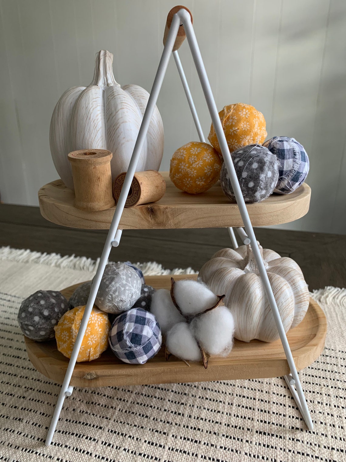 Farmhouse Rag ball dough bowl fillers for Fall Autumn decor Etsy