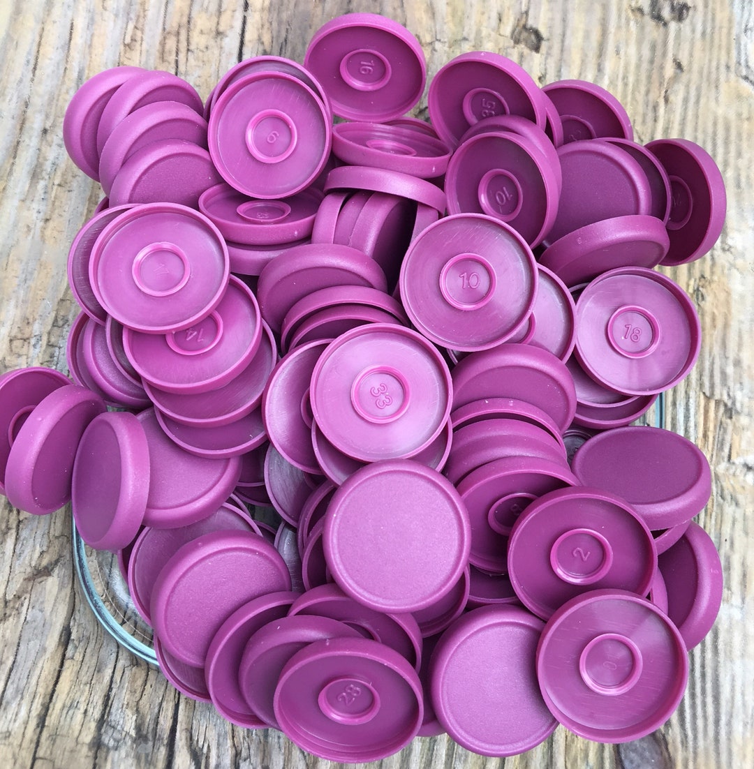 50 Medium Dark Dusty ROSE Vial Caps Medicine Flip off for Etsy