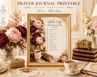 Woman Vision Board,Prayer Journal Printable, Future Mate/Husband Prayer List,Faith Journal Page,Prayer Wall Page (Digital Download)
