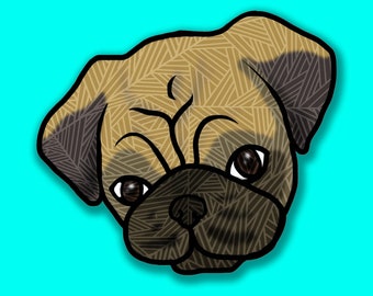Animal Decorations Dog Party Supplies Pug Cut Outs Table Scatter