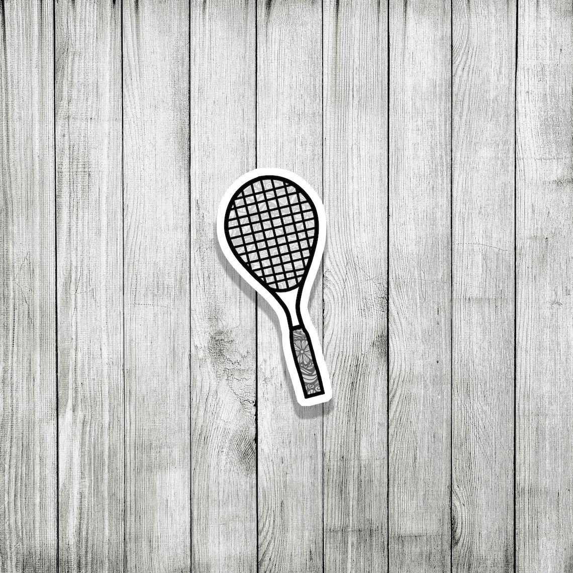 Tennis Racket Sticker Etsy