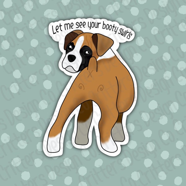 Funny Boxer Vinyl Sticker | Vet Med | Boxer lover