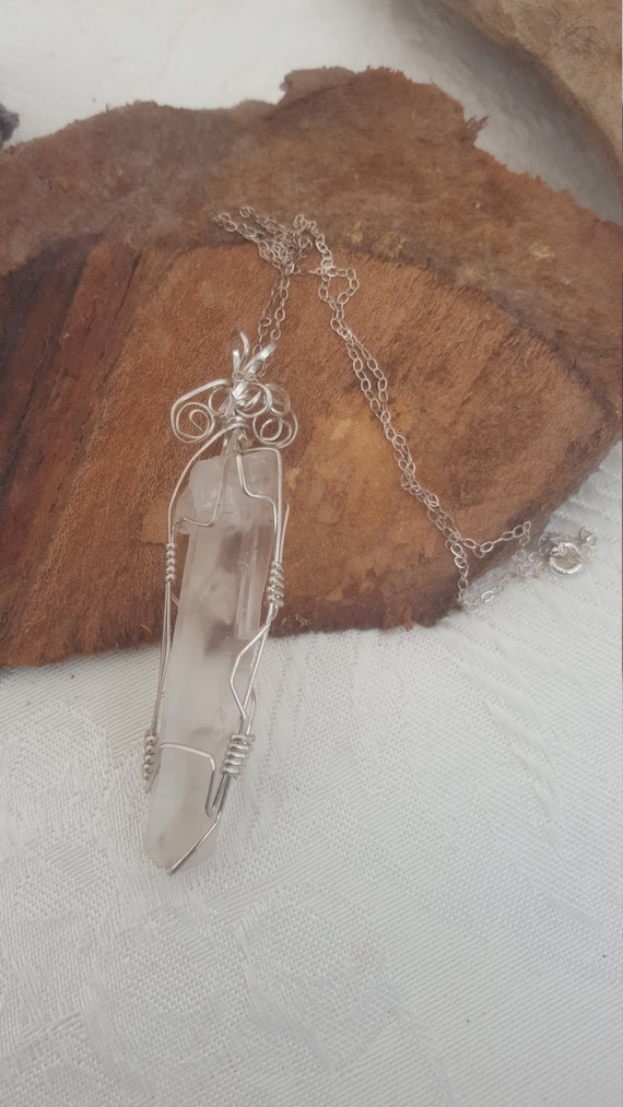 Wearable Sterling silver and Phantom Quartz Pendulum