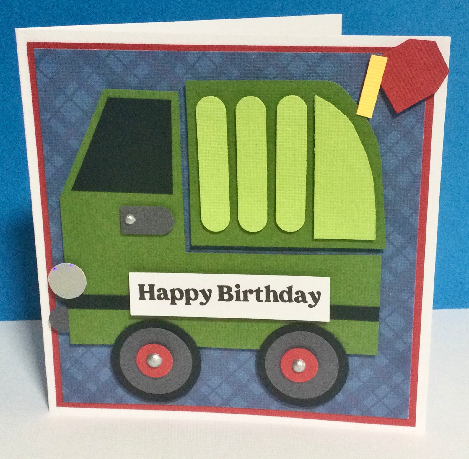 Garbage truck birthday card | Etsy