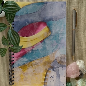 Journal, Spiral Notebook, &quot;Delight&quot;, Soft Cover, Grid Pages