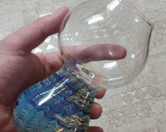Color Changing Silver Fume Craft Beer Glass – Borosilicate Wrap and Rake Design (14oz-16oz)