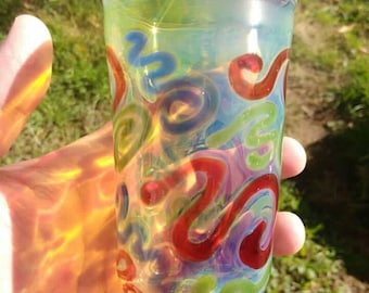 Handblown drinking glass tumbler rocks glass