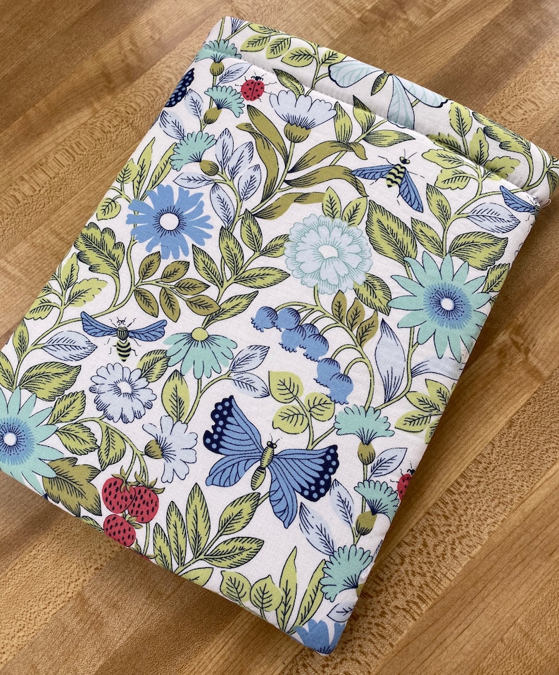 Book Sleeve Large Book Sleeve Spring Floral Pattern Sleeve Etsy