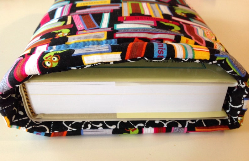 Book Sleeve  Large Book Sleeve  Library Book Worm  Pattern image 3