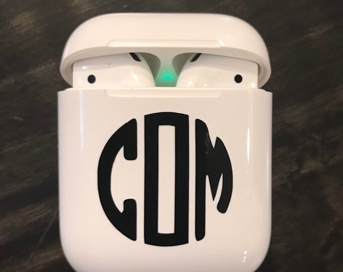 AirPod Charger Case Decal AirPod Monogram Decal Stickers Vinyl Monogram