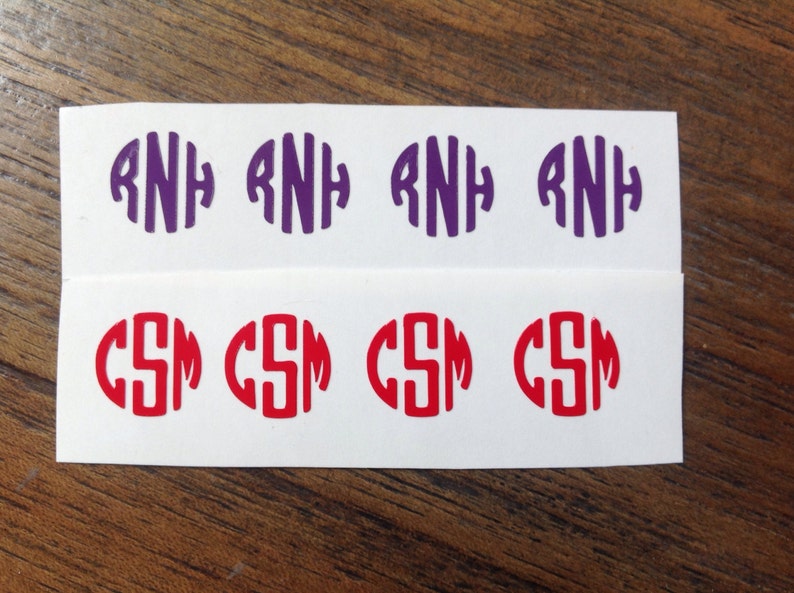 Fitbit Monogram Decals Set of 4 Personalized Fitbit Stickers Etsy