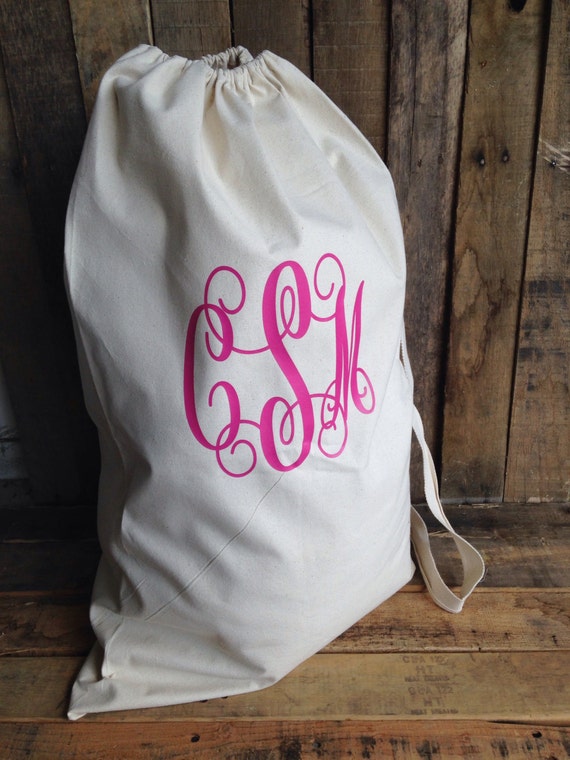 Monogrammed Laundry Bag College Laundry Bag Large Canvas Etsy