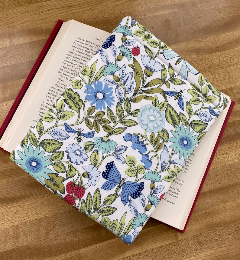 Book Sleeve Large Book Sleeve Spring Floral Pattern Sleeve Etsy