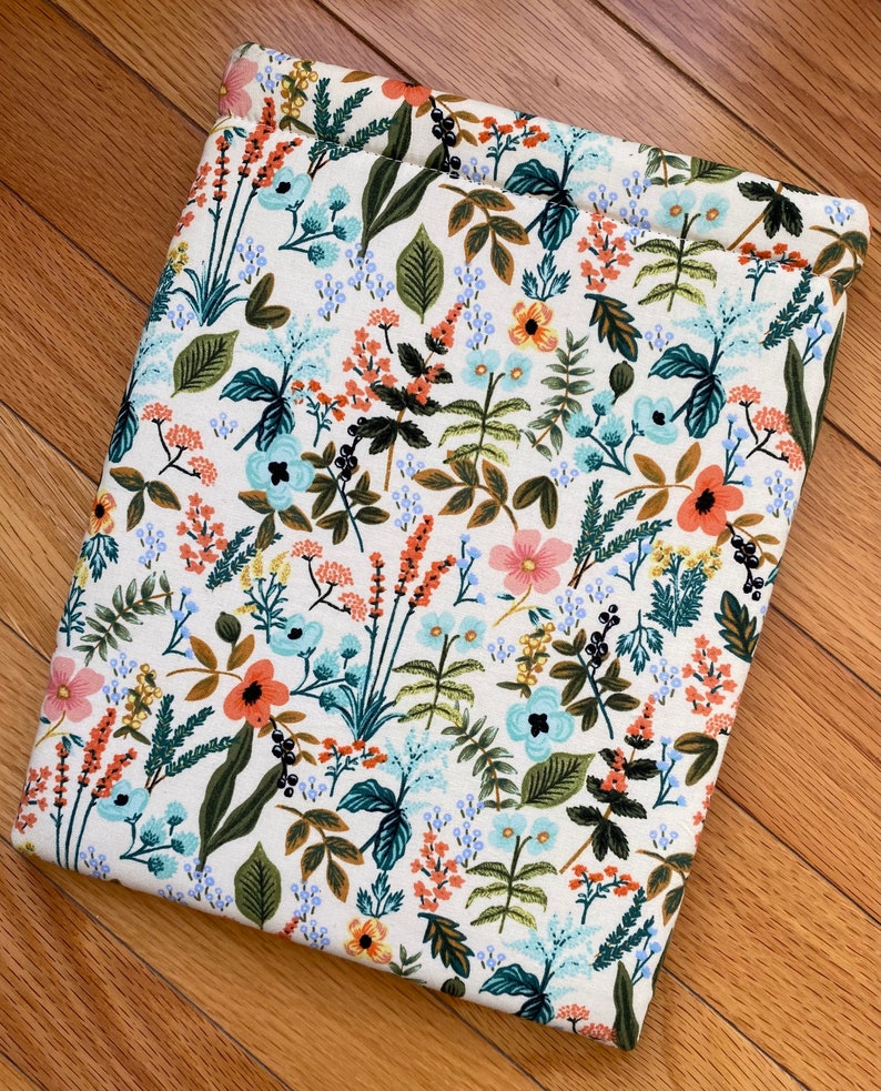 Book Sleeve  Large Book Sleeve   Floral Book Sleeve Padded image 0