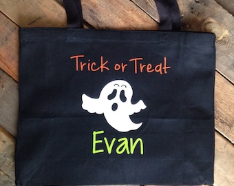Personalized Halloween Bags  Personalized Trick or Treat Bags Kids Halloween Bags Kids Trick or Treat Bags Canvas Trick or Treat Bag
