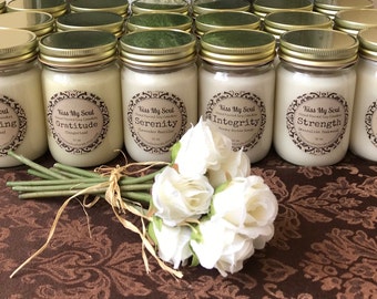 Hand Poured Soy Scented 12 oz mason jar candles