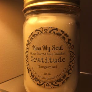 Hand Poured Soy Scented 12 oz mason jar candles image 4