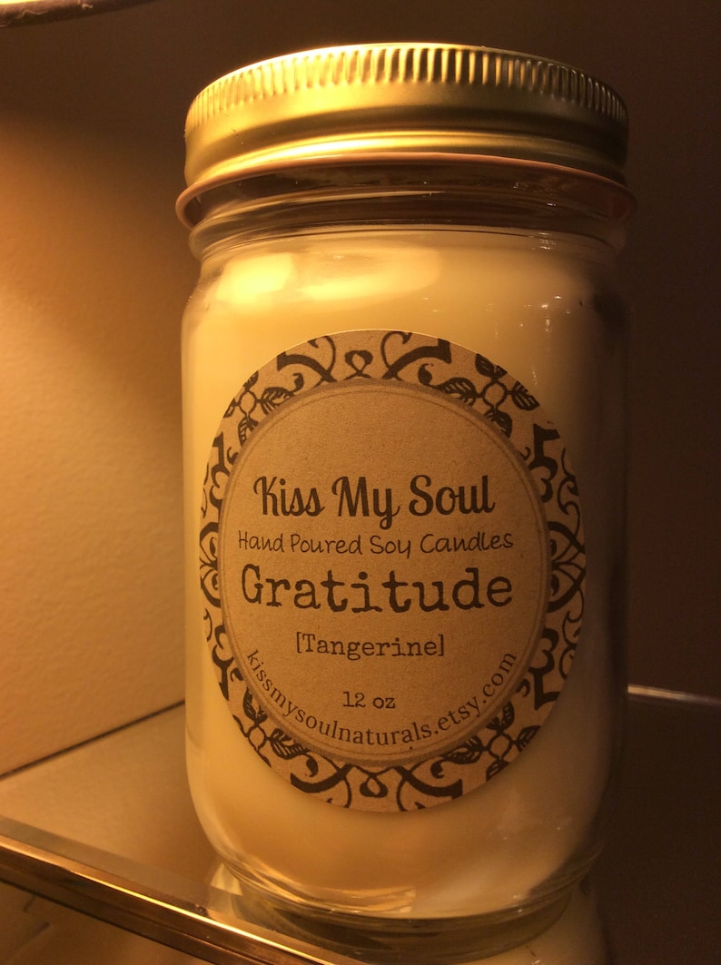 Hand Poured Soy Scented 12 oz mason jar candles image 4