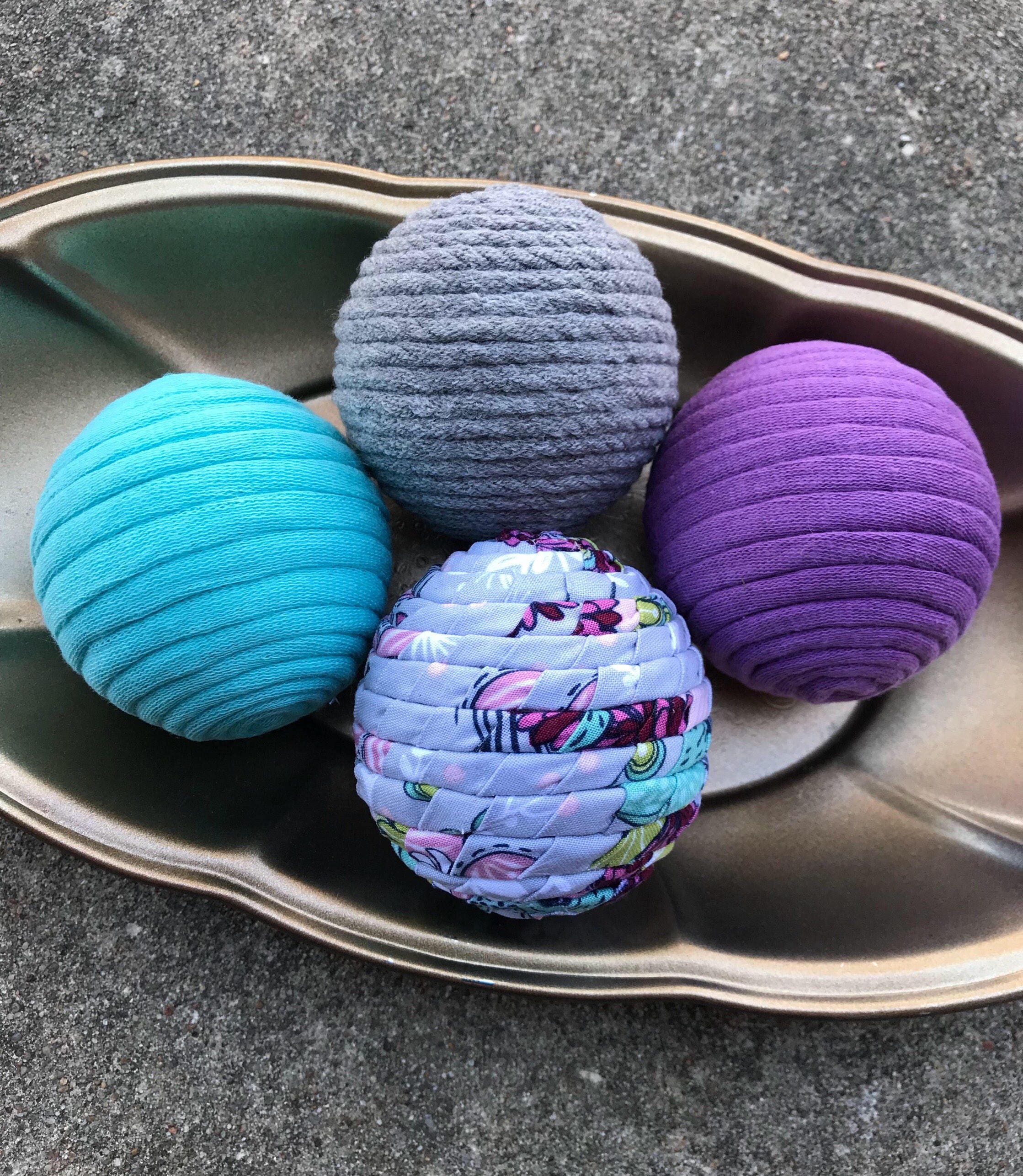 Decorative Yarn Balls Yarn Balls Purple Gray and Aqua Etsy