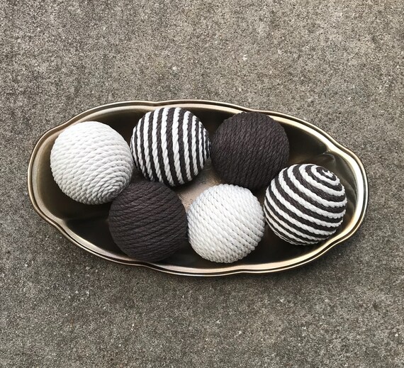 Decorative Yarn Balls Brown And Cream Decorative Balls Deco Balls Decorative Bowl Filler Balls Vase Fillers