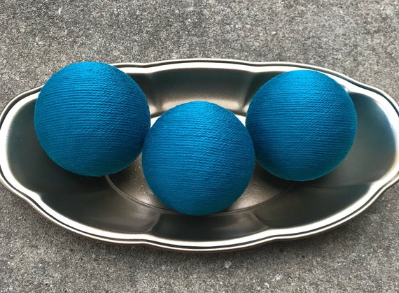 Decorative Yarn Balls Teal Decorative Balls Deco Balls Decorative Bowl Filler Balls Vase Fillers Teal Bowl Fillers