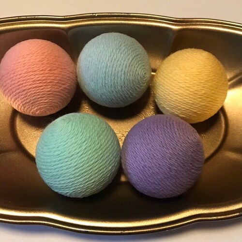 Burnt Orange Teal and Ivory Vase Fillers Yarn Balls Bowl Etsy