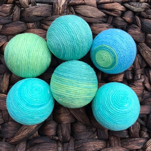 Burnt Orange Teal and Ivory Vase Fillers Yarn Balls Bowl Etsy