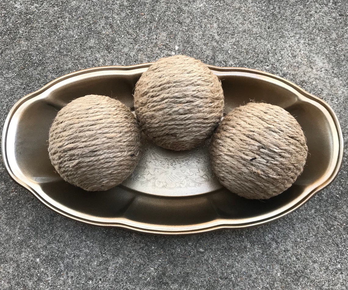 Jute Decorative Balls Jutewrapped Decorative Balls Etsy