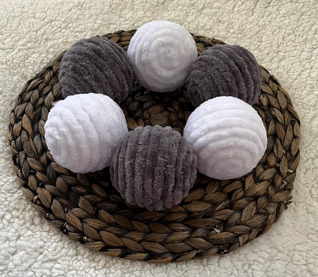 Gray and White Decorative Yarn Balls Bowl Fillers - Etsy