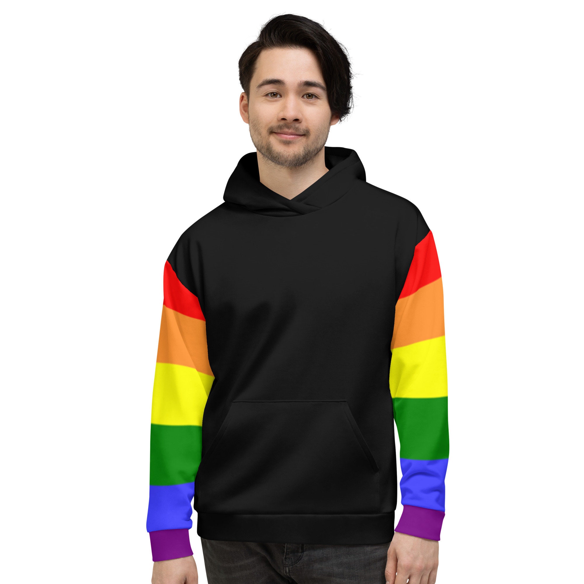 Black Rainbow Hoodie - Etsy