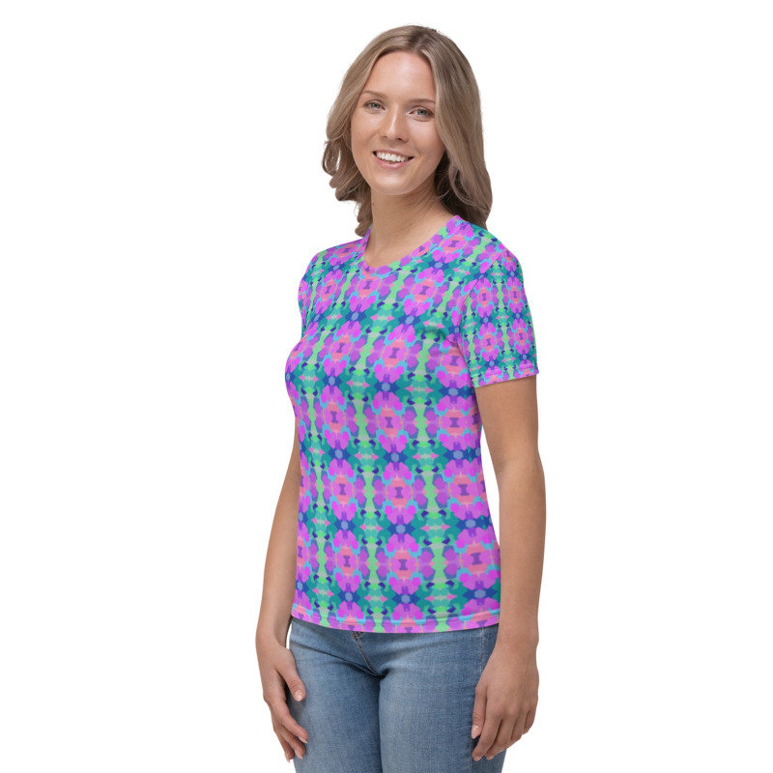 Kaleidoscope Women's All-Over Short Sleeve T-Shirt | Etsy