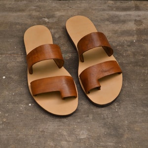 Handmade Leather Sandals, Summer Flats, Women Shoes, Leather Flats, Greek Sandals,gift for her image 2
