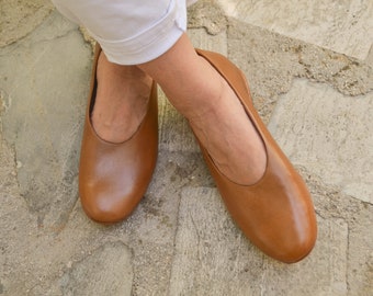 Black Leather Shoes, Handmade Shoes, Winter Shoes, Brown Loafers, Leather Flats, Winter Flats, Brown Oxfords, Flat Shoes
