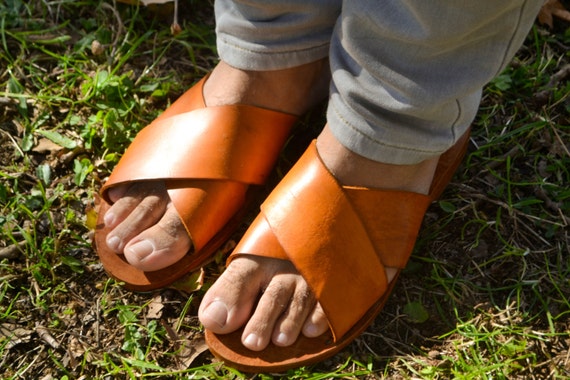 Natural sandals,Mens sandals, Men flat, Leather sandals, Handmade Sandals, Summer flats,menshoes, Comfortable sandals men, fathers gift
