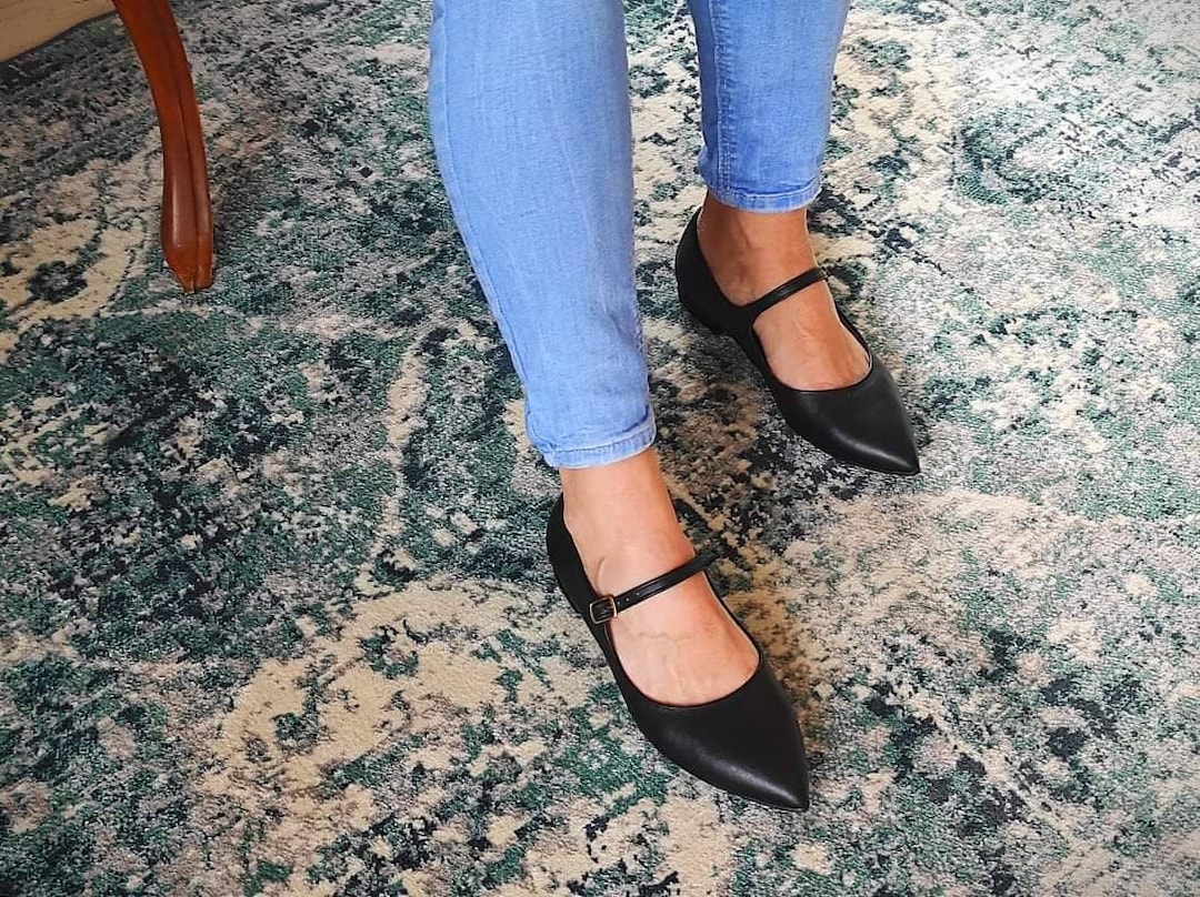 Women Mary Janes Shoes-women Shoes Leather Flat Shoes - Etsy New Zealand