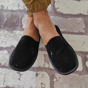 Men's Leather Slippers Traditional Greek Slippers - Etsy