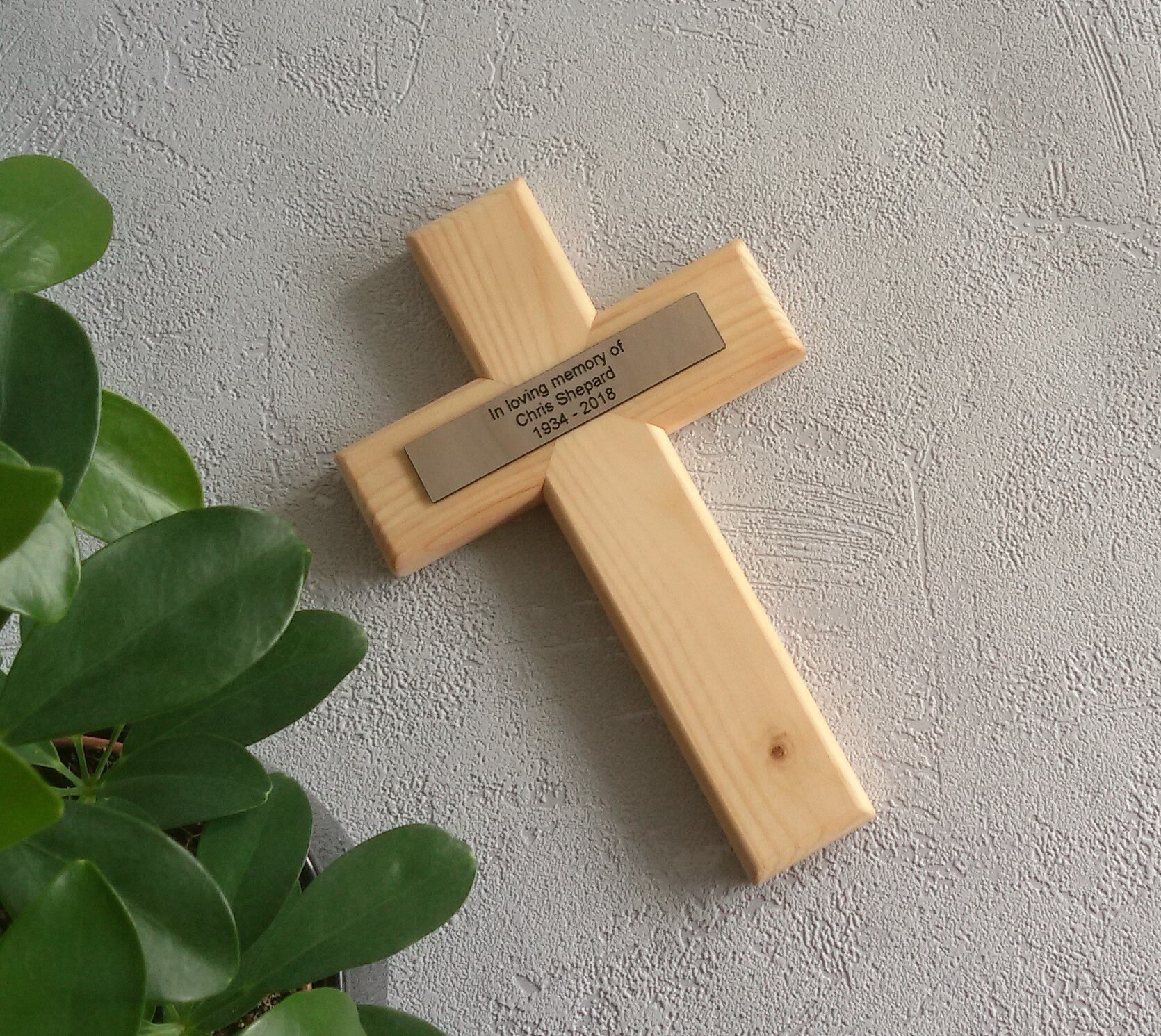 Personalised Wooden Cross keepsake gift smooth finished with Etsy
