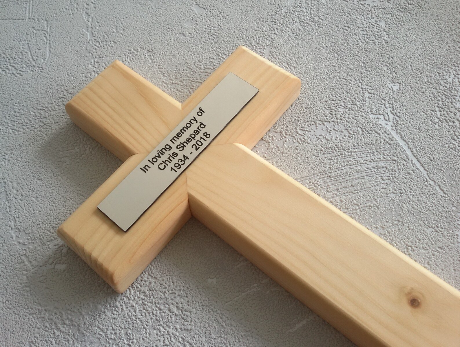 Personalised Wooden Cross keepsake gift smooth finished with Etsy