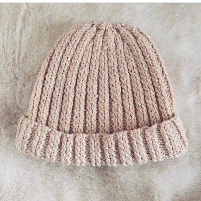 cream wooly hat