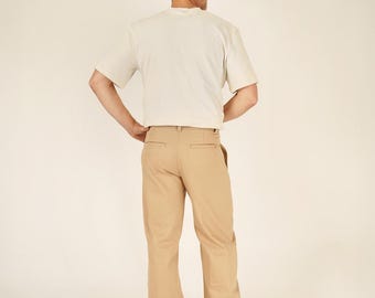 Men's Barrel Leg Chino Pants Sewing Pattern: Relaxed Fit (PDF Pattern)