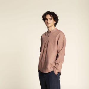 Tunic sewing pattern and video tutorial, Men&#39;s shirt PDF sewing pattern sizes 2XS-4XL, instant download