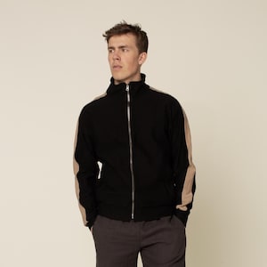 Jacket sewing pattern PDF and projector file, men&#39;s sizes 2XS-4XL, track jacket zipper sweater pattern, instant download