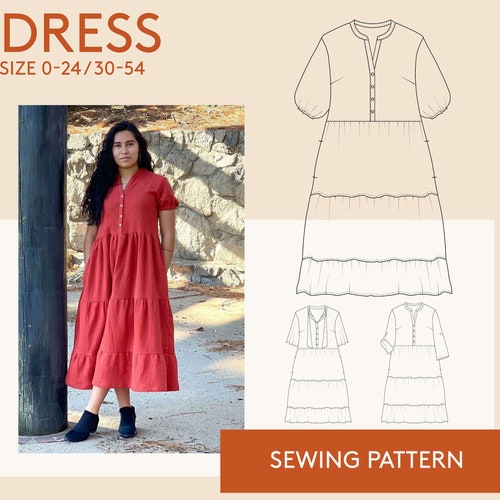 Women's Dress Sewing Pattern PDF Womens Clothing Pattern - Etsy