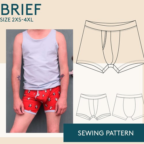 Men's Lucky Briefs PDF Sewing Pattern Underwear Pattern - Etsy Canada