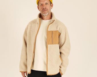 Cozy Fleece Jacket Sewing Pattern PDF: Front zipper and side pockets (Sizes 2XS-4XL)