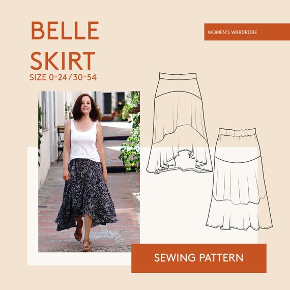 Women's Skirt Sewing Pattern Pdf Maxi Skirt Pattern for - Etsy